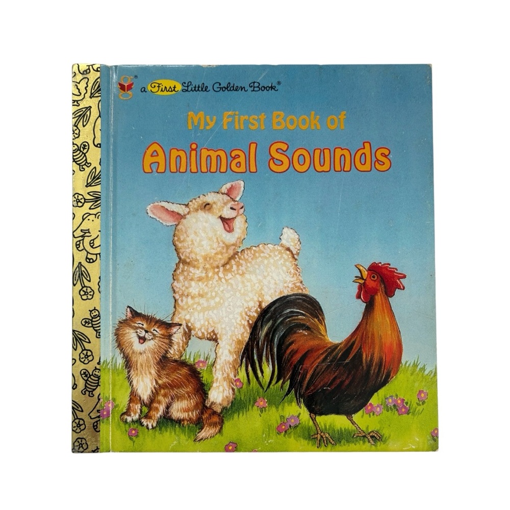 🎉6/$20 VINTAGE ‘MY FIRST BOOK ANIMAL SOUNDS’ LITTLE GOLDEN BOOK 1999